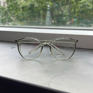 Mint green round Stoggles safety and blue light glasses